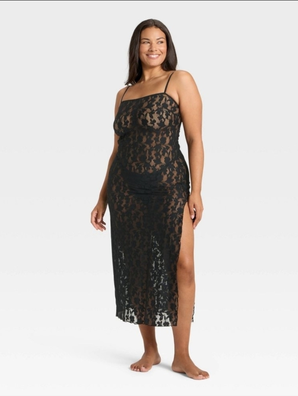 Auden Women's Shadow Floral Lingerie Slip Dress Size XL